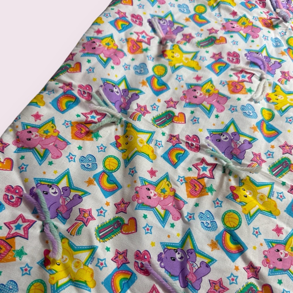 Vintage Hand Made Care Bears All Over Print Blanket - Picture 5 of 9